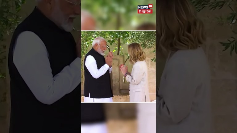 Giorgia Meloni Welcomes PM Modi #shorts #pmmodi Giorgia Meloni Welcomes PM Modi #shorts #pmmodi
