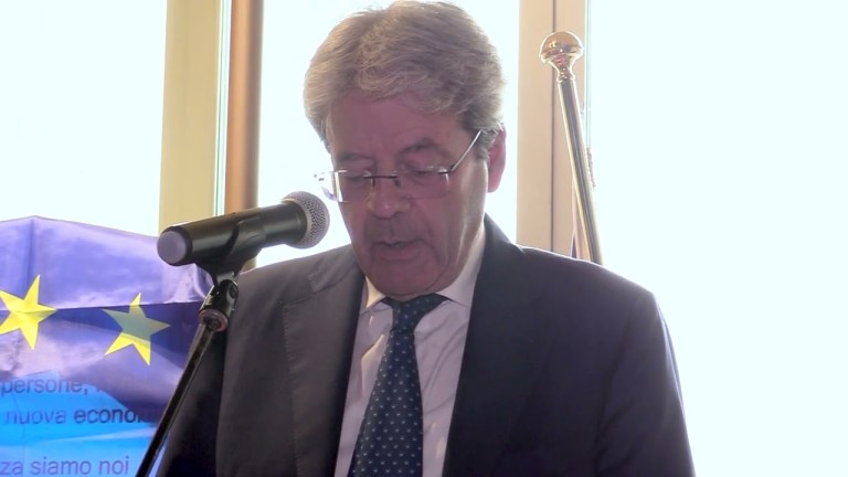 Paolo Gentiloni a Palazzo Europa Paolo Gentiloni a Palazzo Europa