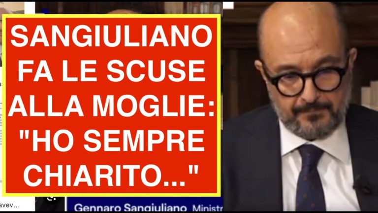 SANGIULIANO FA LE SCUSE ALLA MOGLIE: “HO SEMPRE CHIARITO…” SANGIULIANO FA LE SCUSE ALLA MOGLIE: “HO SEMPRE CHIARITO…”
