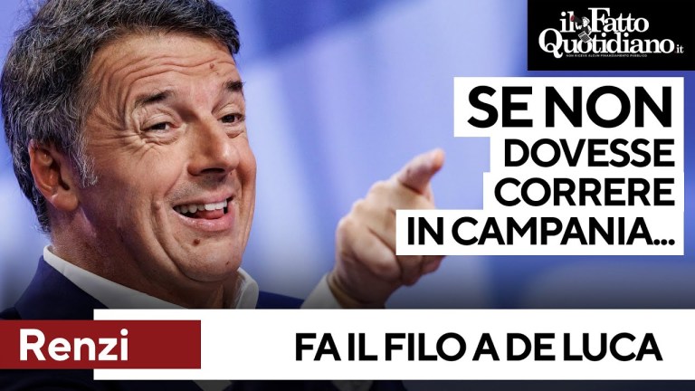 Renzi vuole De Luca in Italia viva: “Se non dovesse correre per le elezioni in Campania…” Renzi vuole De Luca in Italia viva: “Se non dovesse correre per le elezioni in Campania…”