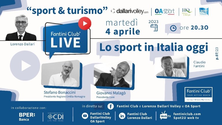 p.11/23 “Lo sport in Italia oggi” Con Stefano Bonaccini e Giovanni Malagò p.11/23 “Lo sport in Italia oggi” Con Stefano Bonaccini e Giovanni Malagò