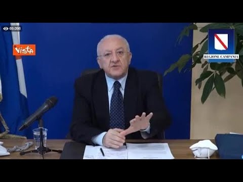 Coronavirus, De Luca: «Chiudo i confini della Campania se la Lombardia riapre» Coronavirus, De Luca: «Chiudo i confini della Campania se la Lombardia riapre»