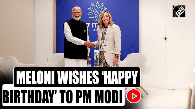 Italian PM Giorgia Meloni extends wishes to PM Modi on his 74th birthday Italian PM Giorgia Meloni extends wishes to PM Modi on his 74th birthday
