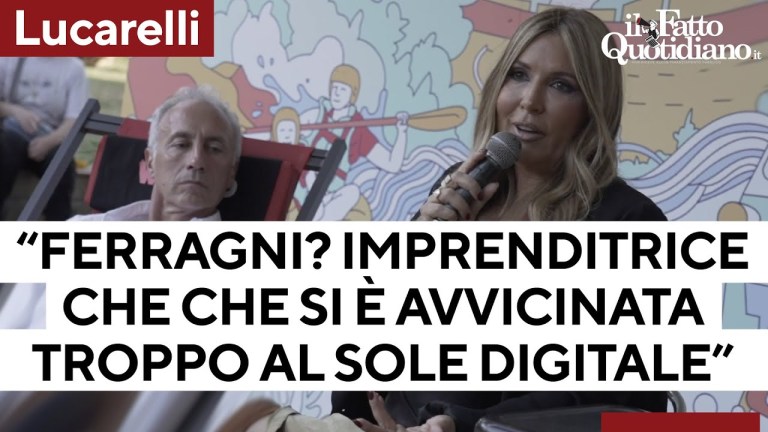 Lucarelli con Travaglio: “Ferragni? Imprenditrice che si è avvicinata troppo al sole digitale” Lucarelli con Travaglio: “Ferragni? Imprenditrice che si è avvicinata troppo al sole digitale”