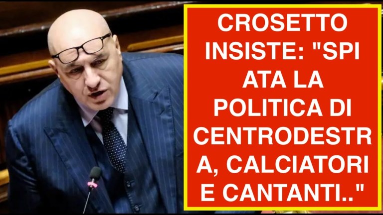CROSETTO INSISTE: “SPI ATA LA POLITICA DI CENTRODESTRA, CALCIATORI E CANTANTI..” CROSETTO INSISTE: “SPI ATA LA POLITICA DI CENTRODESTRA, CALCIATORI E CANTANTI..”