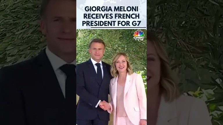 G7 Summit | Giorgia Meloni Receives French President Emmanuel Macron | Italy News | N18G G7 Summit | Giorgia Meloni Receives French President Emmanuel Macron | Italy News | N18G