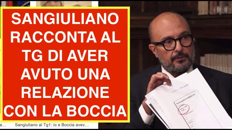 SANGIULIANO RACCONTA AL TG DI AVER AVUTO UNA RELAZIONE CON LA BOCCIA SANGIULIANO RACCONTA AL TG DI AVER AVUTO UNA RELAZIONE CON LA BOCCIA