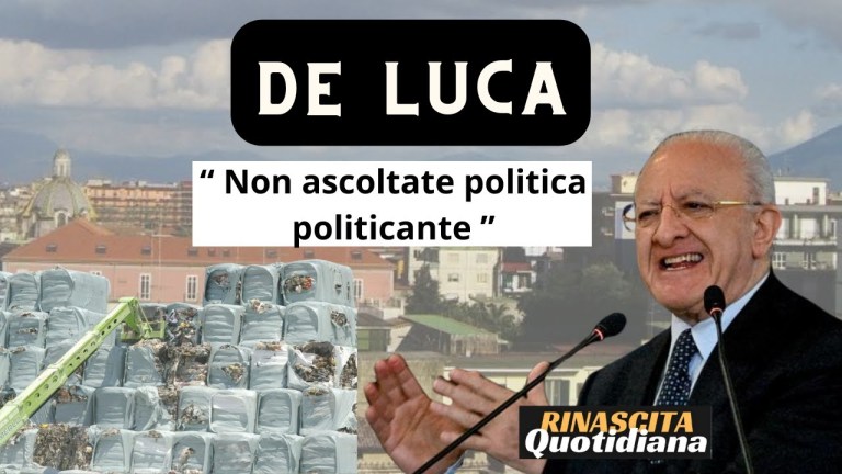 De Luca da Giugliano esorta : ” In Campania un miracolo, in questi anni rimossi 2/3 di Ecoballe “ De Luca da Giugliano esorta : ” In Campania un miracolo, in questi anni rimossi 2/3 di Ecoballe “