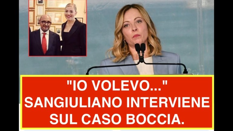“IO VOLEVO…” SANGIULIANO INTERVIENE SUL CASO BOCCIA. “IO VOLEVO…” SANGIULIANO INTERVIENE SUL CASO BOCCIA.