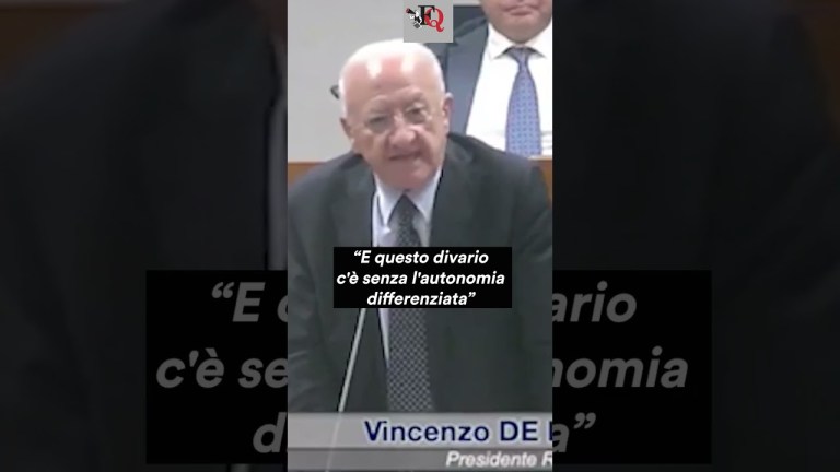 DE LUCA CONTRO L’AUTONOMIA DIFFERENZIATA. ECCO COSA DICE #news #shorts DE LUCA CONTRO L’AUTONOMIA DIFFERENZIATA. ECCO COSA DICE #news #shorts
