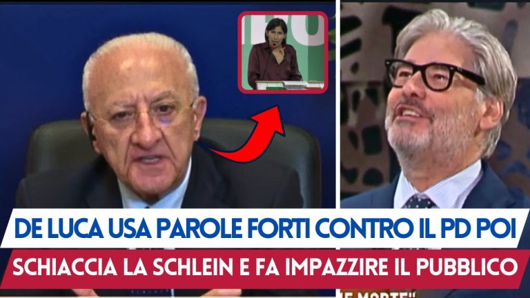 De Luca Superlativo Distrugge il PD ridicolizza Elly Schlein e si prende gli applausi De Luca Superlativo Distrugge il PD ridicolizza Elly Schlein e si prende gli applausi