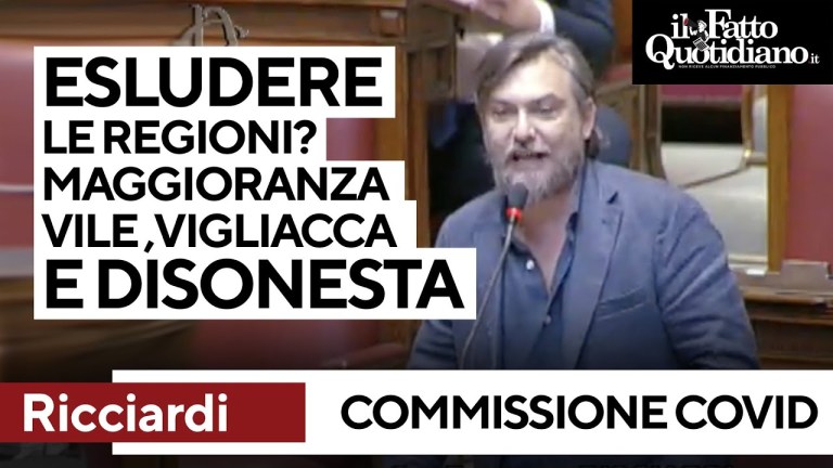 Commissione Covid, Ricciardi (M5S): “Escludere le regioni? Maggioranza vile e disonesta” Commissione Covid, Ricciardi (M5S): “Escludere le regioni? Maggioranza vile e disonesta”