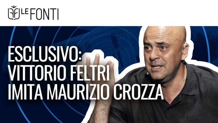 ESCLUSIVO: VITTORIO FELTRI IMITA MAURIZIO CROZZA ESCLUSIVO: VITTORIO FELTRI IMITA MAURIZIO CROZZA
