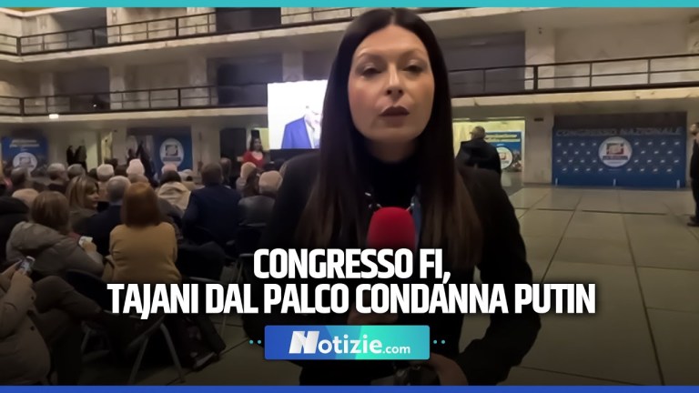 Congresso FI, Tajani dal palco condanna Putin. Le voci del partito Congresso FI, Tajani dal palco condanna Putin. Le voci del partito