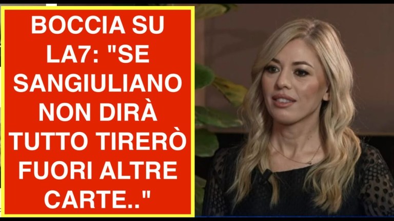 BOCCIA SU LA7: “SE SANGIULIANO NON DIRÀ TUTTO TIRERÒ FUORI ALTRE CARTE..” BOCCIA SU LA7: “SE SANGIULIANO NON DIRÀ TUTTO TIRERÒ FUORI ALTRE CARTE..”