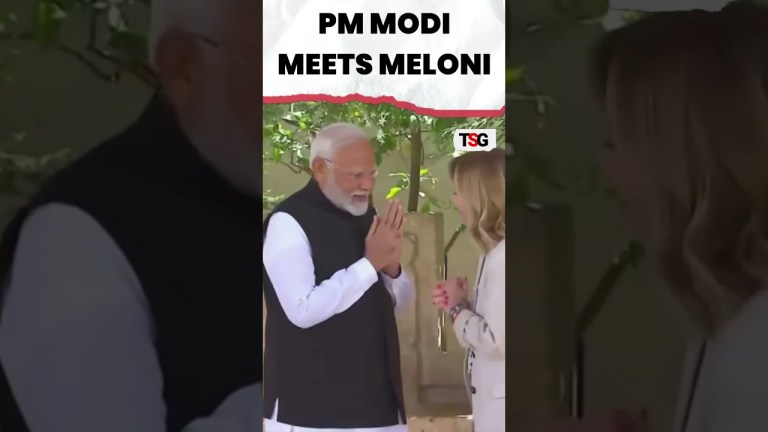 #watch | Italian PM Giorgia Meloni Welcomes PM Narendra Modi #shorts #narendramodi #watch | Italian PM Giorgia Meloni Welcomes PM Narendra Modi #shorts #narendramodi