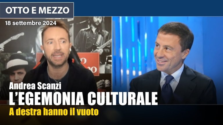 Andrea Scanzi a Otto e Mezzo sull’egemonia culturale della sinistra Andrea Scanzi a Otto e Mezzo sull’egemonia culturale della sinistra
