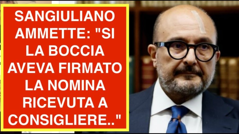 SANGIULIANO AMMETTE: “SI LA BOCCIA AVEVA FIRMATO LA NOMINA RICEVUTA A CONSIGLIERE..” SANGIULIANO AMMETTE: “SI LA BOCCIA AVEVA FIRMATO LA NOMINA RICEVUTA A CONSIGLIERE..”