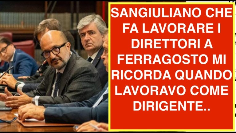 SANGIULIANO CHE FA LAVORARE I DIRETTORI A FERRAGOSTO MI RICORDA QUANDO LAVORAVO COME DIRIGENTE.. SANGIULIANO CHE FA LAVORARE I DIRETTORI A FERRAGOSTO MI RICORDA QUANDO LAVORAVO COME DIRIGENTE..