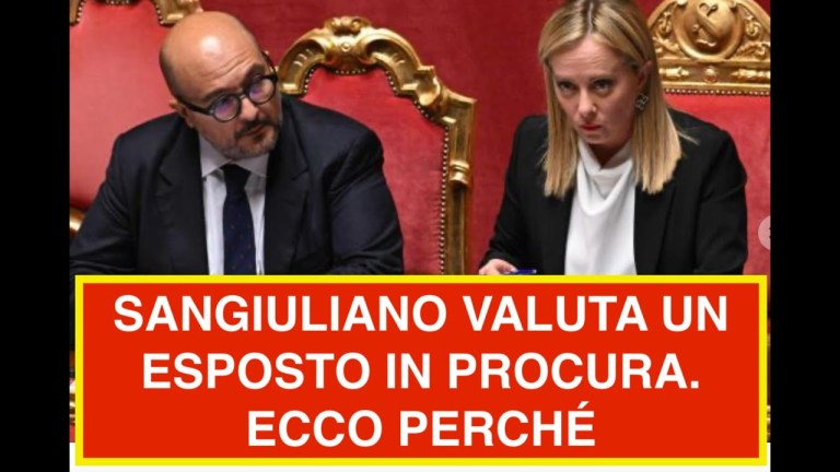 SANGIULIANO VALUTA UN ESPOSTO IN PROCURA. ECCO PERCHÉ SANGIULIANO VALUTA UN ESPOSTO IN PROCURA. ECCO PERCHÉ