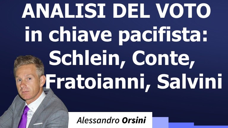 Analisi del voto in chiave pacifista: Schlein, Conte, Fratoianni, Salvini Analisi del voto in chiave pacifista: Schlein, Conte, Fratoianni, Salvini