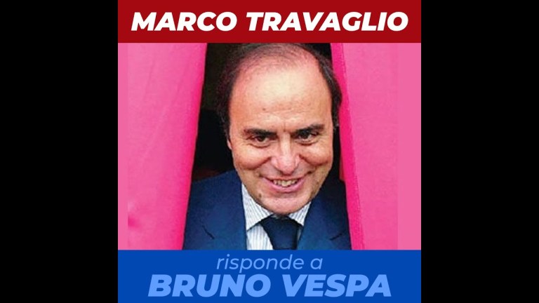 Marco Travaglio risponde a Bruno Vespa sei un mezzo busto in sughero che galleggia da 62 anni Marco Travaglio risponde a Bruno Vespa sei un mezzo busto in sughero che galleggia da 62 anni