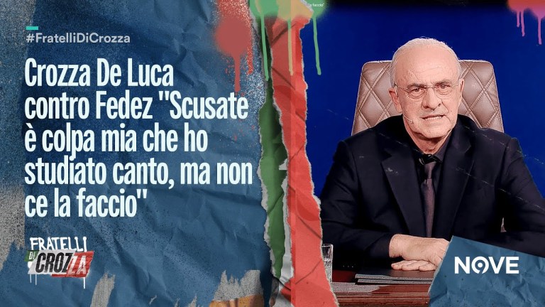 Crozza De Luca contro Fedez “Scusate è colpa mia che ho studiato canto, ma non ce la faccio” Crozza De Luca contro Fedez “Scusate è colpa mia che ho studiato canto, ma non ce la faccio”