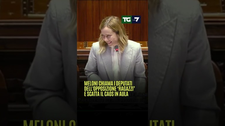 #Meloni chiama i deputati dell’opposizione ‘ragazzi’ e scatta il caos in Aula #Meloni chiama i deputati dell’opposizione ‘ragazzi’ e scatta il caos in Aula
