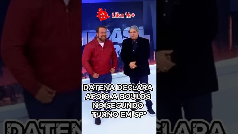 DATENA DECLARA APOIO A BOULOS NO SEGUNDO TURNO EM SP #eleiçõesemsãopaulo #politica DATENA DECLARA APOIO A BOULOS NO SEGUNDO TURNO EM SP #eleiçõesemsãopaulo #politica