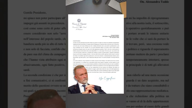 Lettera alla presidente Alessandra Todde Lettera alla presidente Alessandra Todde