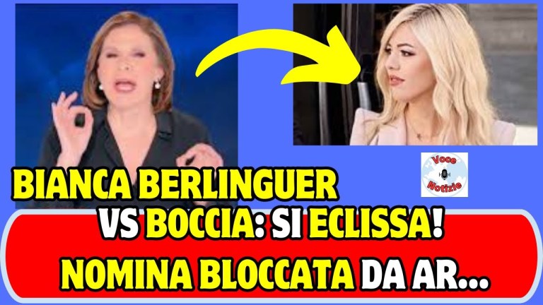 BIANCA BERLINGUER VS BOCCIA: SI ECLISSA! NOMINA BLOCCATA DA AR… BIANCA BERLINGUER VS BOCCIA: SI ECLISSA! NOMINA BLOCCATA DA AR…