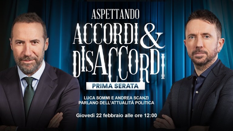 Accordi e Disaccordi torna in prima serata. L’anticipazione di Andrea Scanzi e Luca Sommi Accordi e Disaccordi torna in prima serata. L’anticipazione di Andrea Scanzi e Luca Sommi