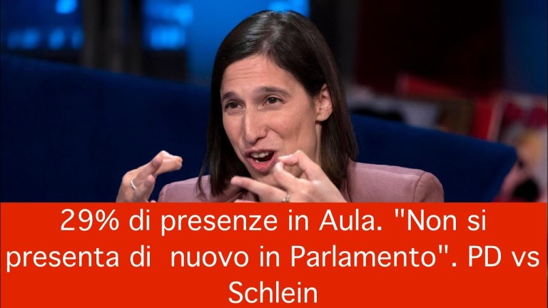 29% di presenze in Aula. “Non si presenta di nuovo in Parlamento”. PD vs Schlein 29% di presenze in Aula. “Non si presenta di nuovo in Parlamento”. PD vs Schlein