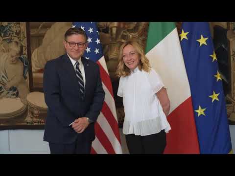Giorgia Meloni accoglie a Palazzo Chigi lo Speaker della Camera dei Rappresentanti USA, Mike Johnson Giorgia Meloni accoglie a Palazzo Chigi lo Speaker della Camera dei Rappresentanti USA, Mike Johnson
