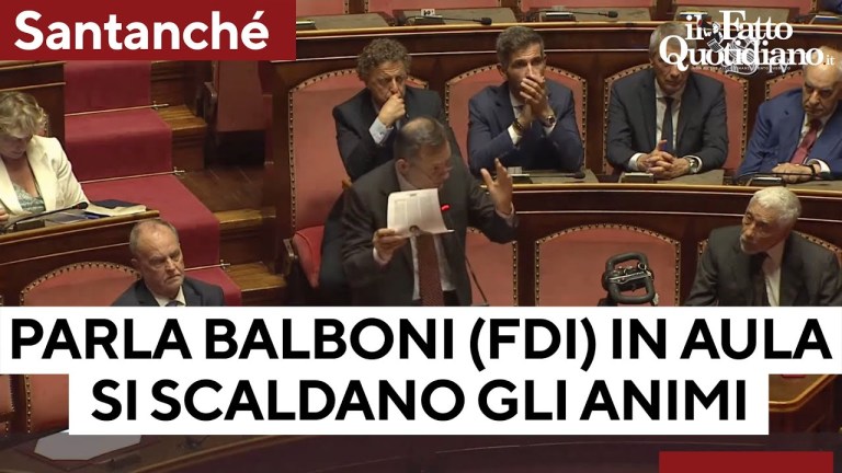 Santanché, parla Balboni (FdI) e si scaldano gli animi. La Russa ironizza: “Intervento conciliante” Santanché, parla Balboni (FdI) e si scaldano gli animi. La Russa ironizza: “Intervento conciliante”
