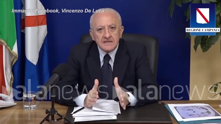 Covid, De Luca: “Campania in lockdown da subito” Covid, De Luca: “Campania in lockdown da subito”