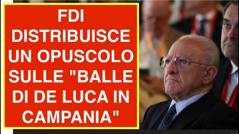 FDI DISTRIBUISCE UN OPUSCOLO SULLE “BALLE DI DE LUCA IN CAMPANIA” FDI DISTRIBUISCE UN OPUSCOLO SULLE “BALLE DI DE LUCA IN CAMPANIA”