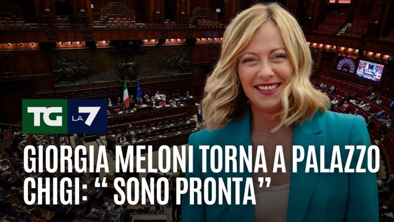 Giorgia Meloni torna a palazzo Chigi: “Rieccomi, sono pronta” Giorgia Meloni torna a palazzo Chigi: “Rieccomi, sono pronta”