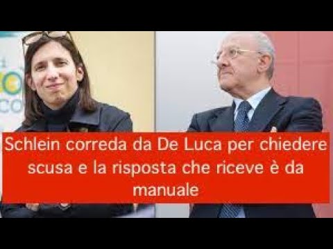 Schlein corre da da De Luca per chiedere scusa e la risposta che riceve è da manuale Schlein corre da da De Luca per chiedere scusa e la risposta che riceve è da manuale