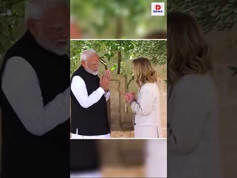 PM Modi receives a warm welcome by Italian PM Giorgia Meloni at G7 Summit | #shorts PM Modi receives a warm welcome by Italian PM Giorgia Meloni at G7 Summit | #shorts