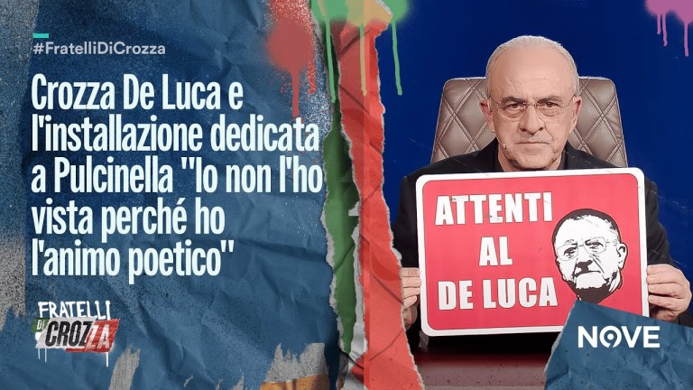 Crozza De Luca e l’installazione dedicata a Pulcinella “Io non l’ho vista perché ho l’animo poetico” Crozza De Luca e l’installazione dedicata a Pulcinella “Io non l’ho vista perché ho l’animo poetico”