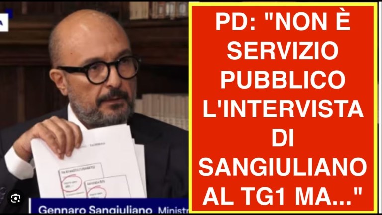 PD: “NON È SERVIZIO PUBBLICO L’INTERVISTA DI SANGIULIANO AL TG1 MA…” PD: “NON È SERVIZIO PUBBLICO L’INTERVISTA DI SANGIULIANO AL TG1 MA…”