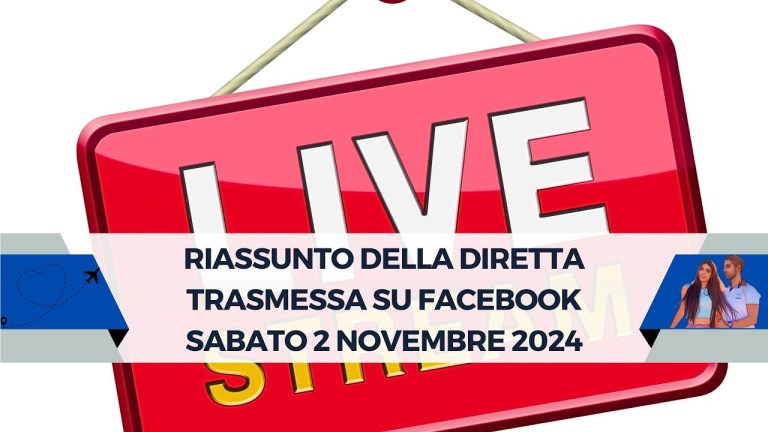 Riassunto della diretta trasmessa su Facebook sabato 2 novembre 2024 a Napoli. Riassunto della diretta trasmessa su Facebook sabato 2 novembre 2024 a Napoli.