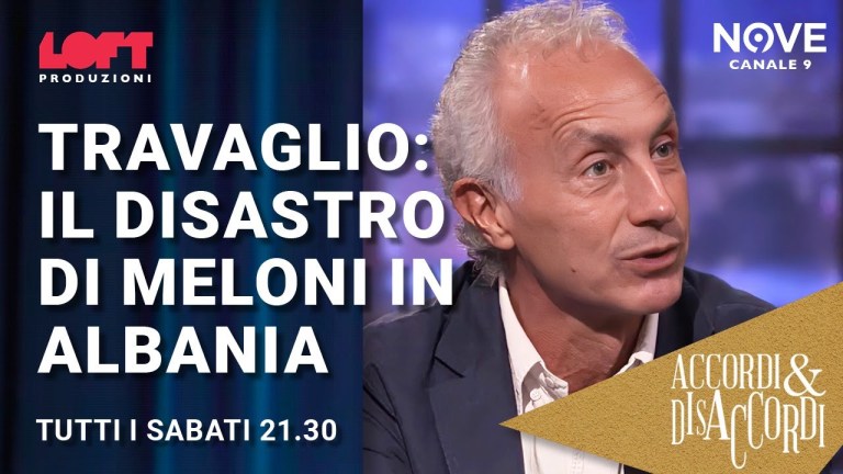 Travaglio: il disastro di Meloni in Albania Travaglio: il disastro di Meloni in Albania