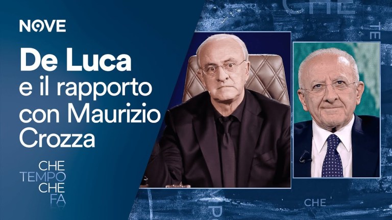 Che tempo che fa | De Luca e il suo rapporto con gli sketch di Maurizio Crozza su di lui Che tempo che fa | De Luca e il suo rapporto con gli sketch di Maurizio Crozza su di lui