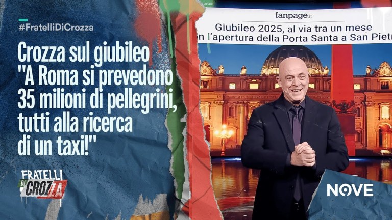 Crozza sul giubileo “A Roma si prevedono 35 milioni di pellegrini, tutti alla ricerca di un taxi!” Crozza sul giubileo “A Roma si prevedono 35 milioni di pellegrini, tutti alla ricerca di un taxi!”