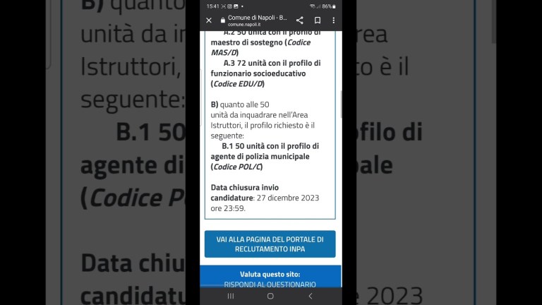 Concorso pubblico Comune di Napoli per l’assunzione di 222 unità a tempo PIENO E INDETERMINATO. Concorso pubblico Comune di Napoli per l’assunzione di 222 unità a tempo PIENO E INDETERMINATO.