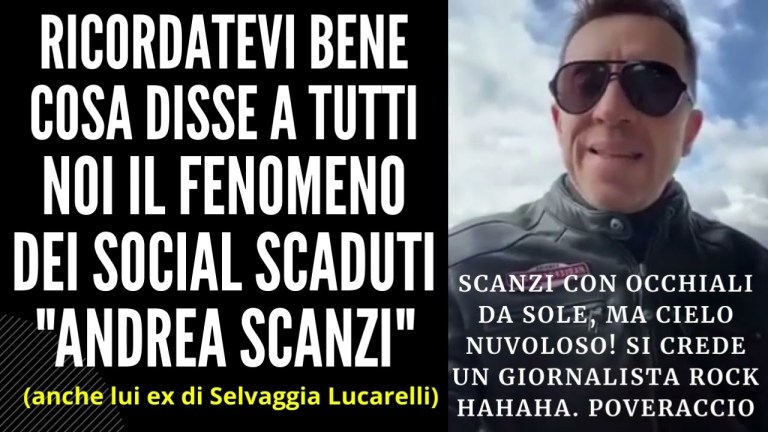 Ascoltate bene cosa diceva la mezza sega ANDREA SCANZI #andreascanzi #selvaggialucarelli #m5s Ascoltate bene cosa diceva la mezza sega ANDREA SCANZI #andreascanzi #selvaggialucarelli #m5s