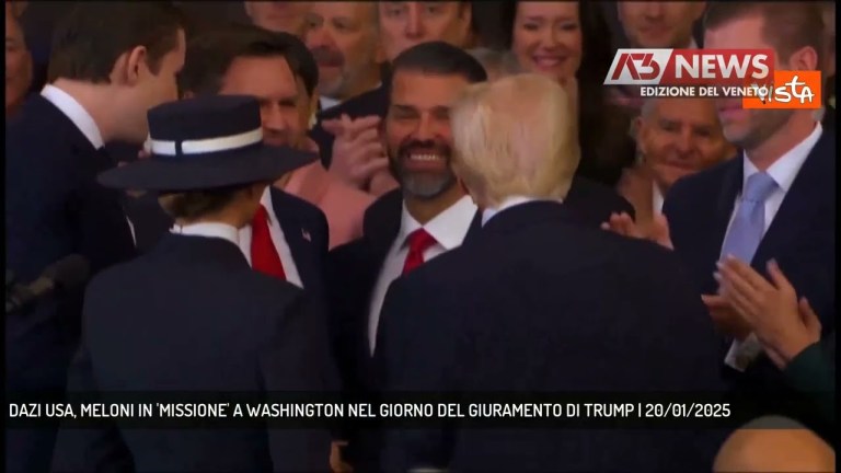 DAZI USA, MELONI IN ‘MISSIONE’ A WASHINGTON NEL GIORNO DEL GIURAMENTO DI TRUMP | 20/01/2025 DAZI USA, MELONI IN ‘MISSIONE’ A WASHINGTON NEL GIORNO DEL GIURAMENTO DI TRUMP | 20/01/2025