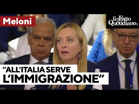 Meloni: “L’Italia e l’Europa hanno bisogno di immigrazione. È doveroso aiutare chi scappa” Meloni: “L’Italia e l’Europa hanno bisogno di immigrazione. È doveroso aiutare chi scappa”